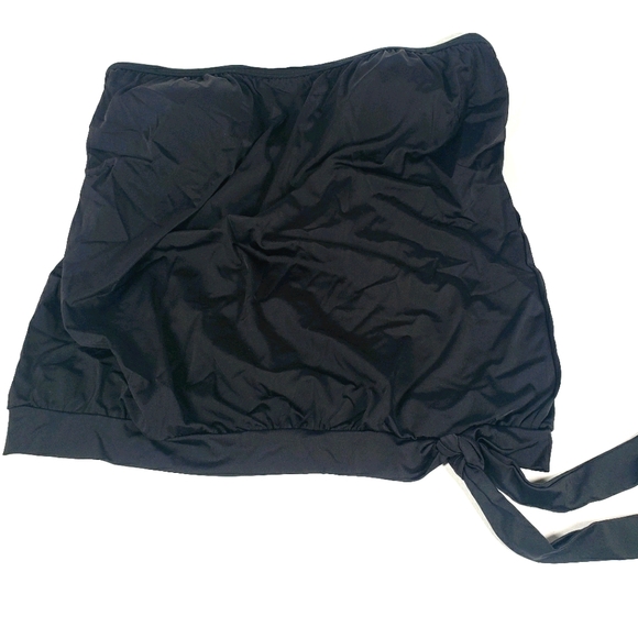 Black Two Piece Tube Top Bathing Suit Size 20W - Picture 2 of 8